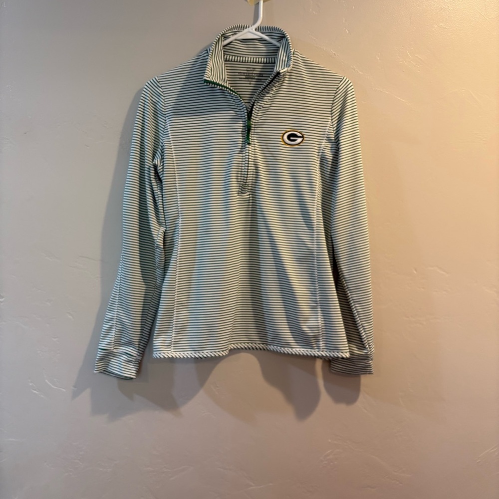Vinyard Vines Sankaty Green Bay Packers Quarter-Zip Pullover